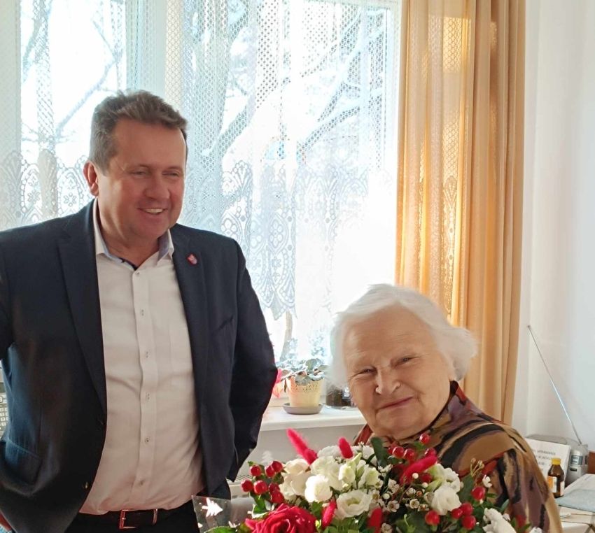 Na zdjęciu prezydent miasta Legionowo Roman Smogorzewski i Pani Pani Kamila Lipka