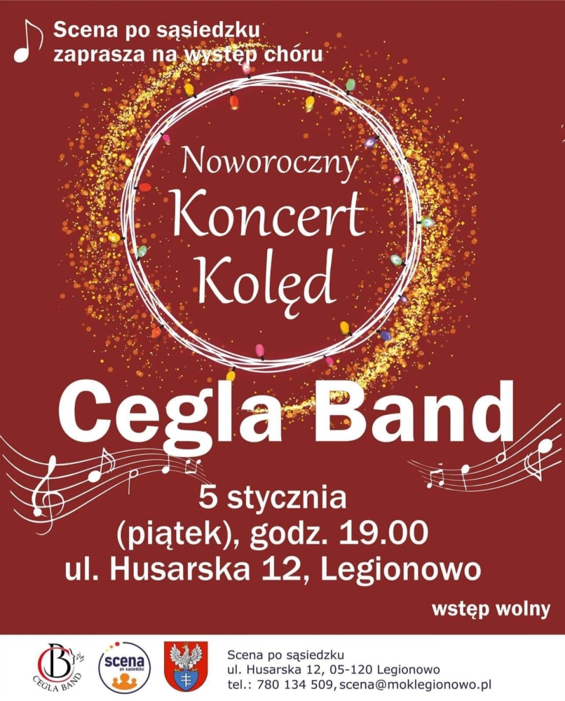 Plakat informujący o koncercie kolęd