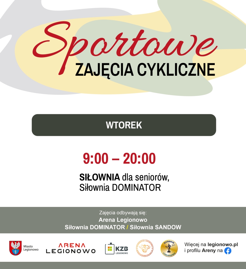 Grafika informująca o zajęciach w ramach Sportowe zajęcia cykliczne