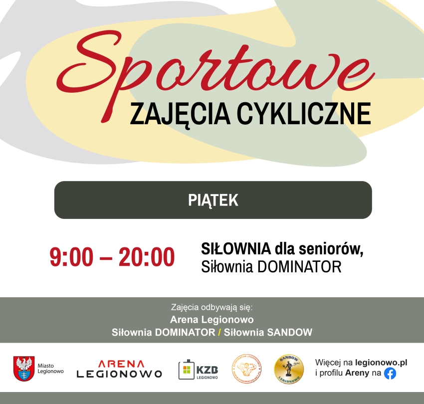 Grafika informująca o zajęciach w ramach Sportowe zajęcia cykliczne