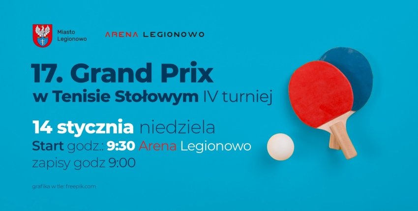 Plakat informujący o turnieju tenisa stołowego