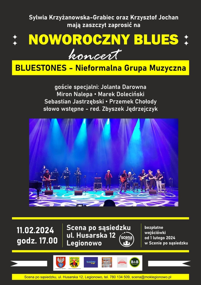 Plakat informujący o koncercie zespołu