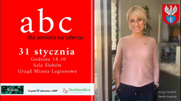 Plakat informujący o wykładzie dietetycznym