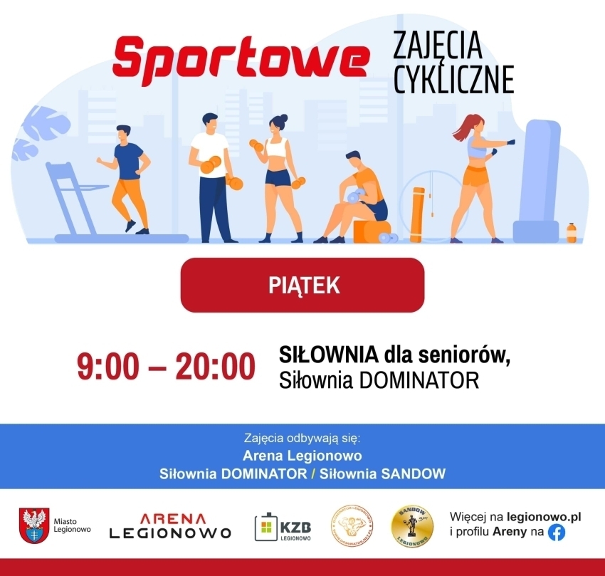 Grafika informująca o zajęciach w ramach Sportowe zajęcia cykliczne