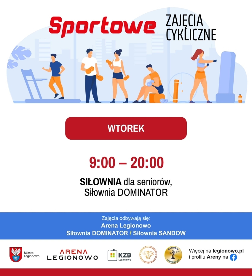 Grafika informująca o zajęciach w ramach Sportowe zajęcia cykliczne