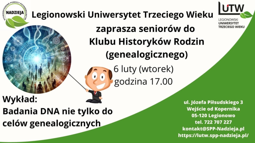 Plakat informujący o wykladzie LUTW