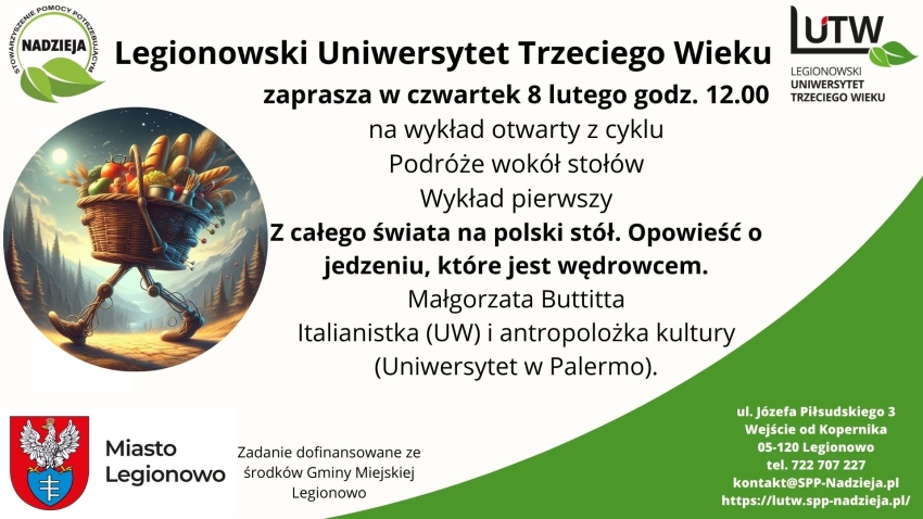 Plakat informujący o wykładzie