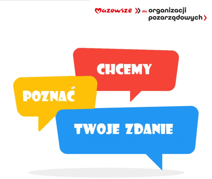 Napis: chcemy poznać twoje zdanie