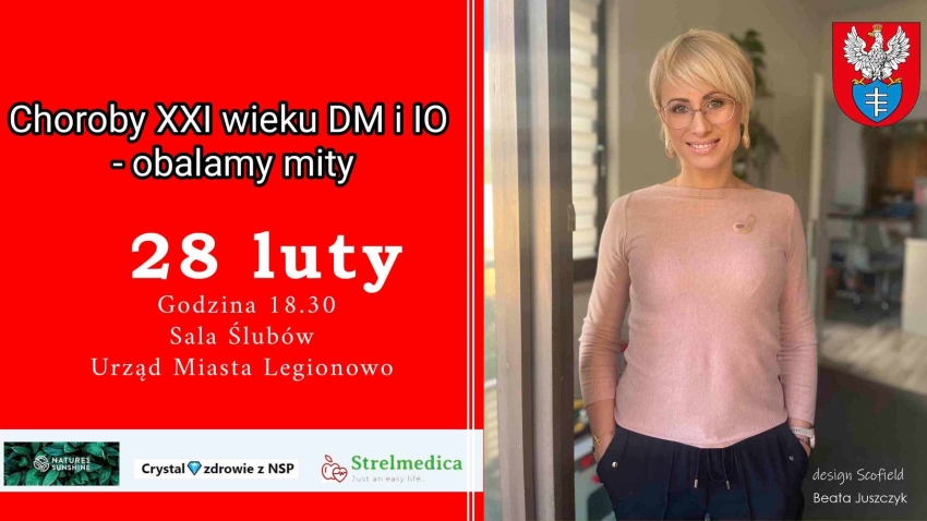 Plakat informujący o wykładzie dietetycznym