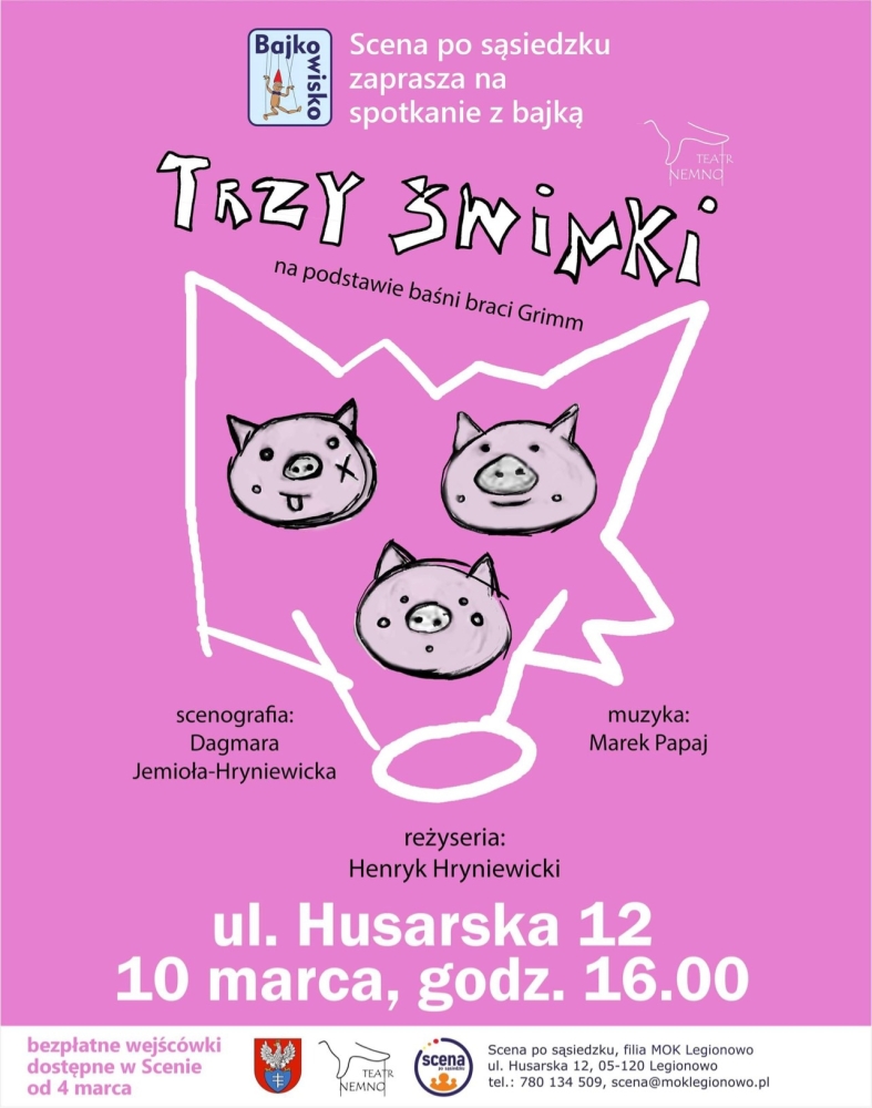 Plakat informujący o przedstawieniu dla dzieci
