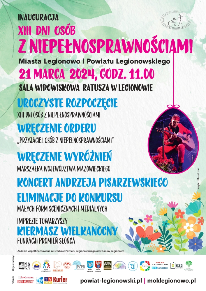 Plakat informujący o uroczystym otwarciu XIII Dni Osób z Niepełnosprawnościami