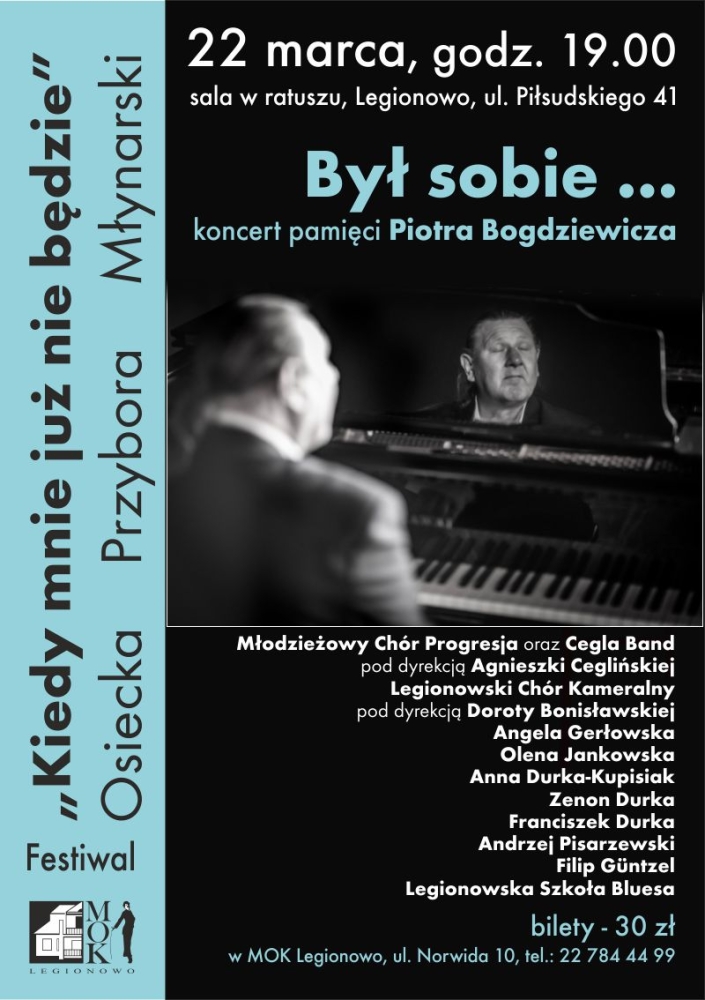 Plakat informujacy o koncercie