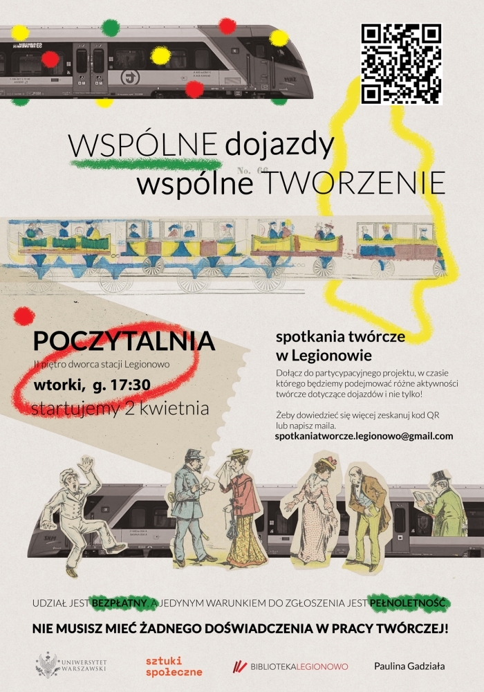 Plakat informujący o wsolnej pracy twórczej