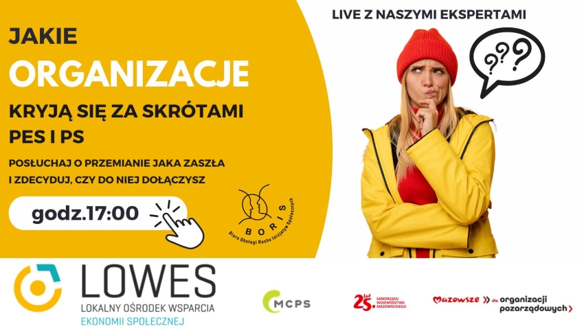 Plakat informujący o wydarzeniu on line
