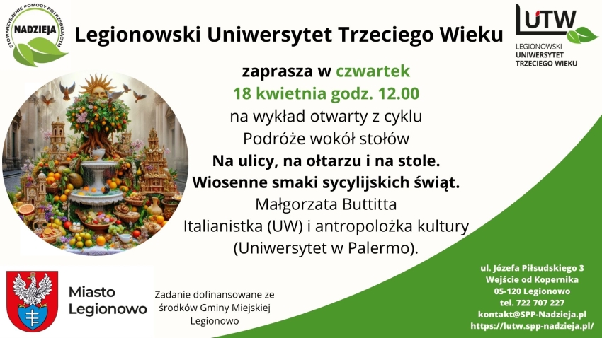 Plakat informujący o wykładzie