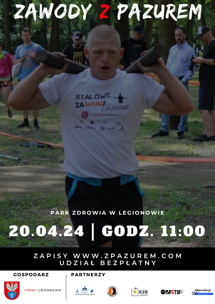 Plakat informujący o zawodach z pazurem