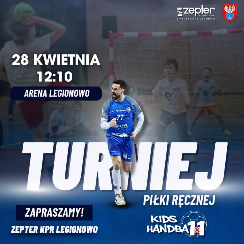 Plakat informujący o turnieju piłki ręcznej