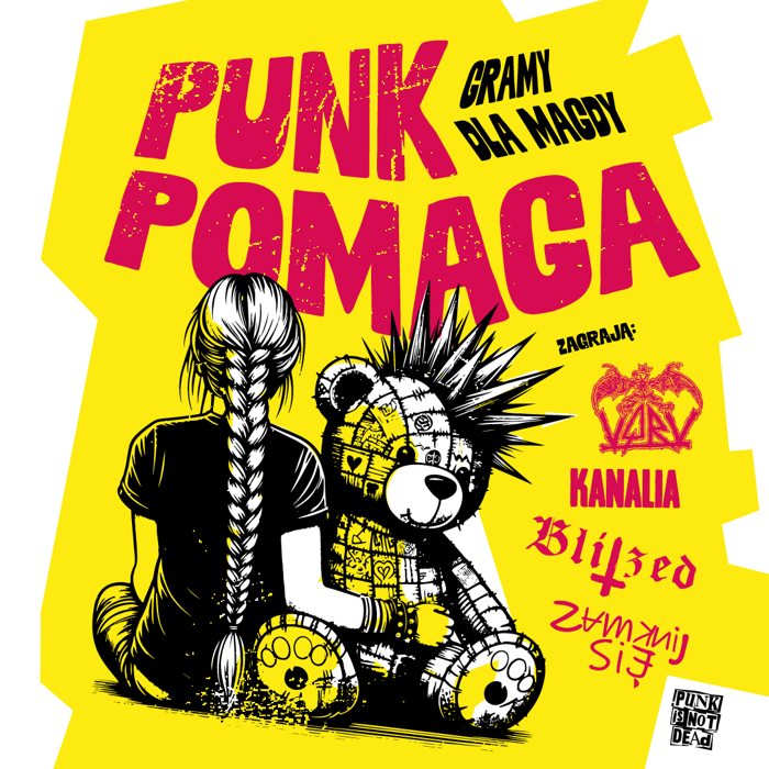 Plakat informujący o Rock w MOK