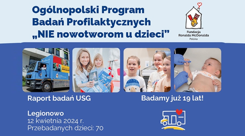 Plakat informujacy o NIE nowotworom u dzieci
