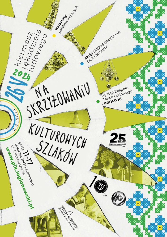 Plakat informujący o kiermaszu na dworcu PKP