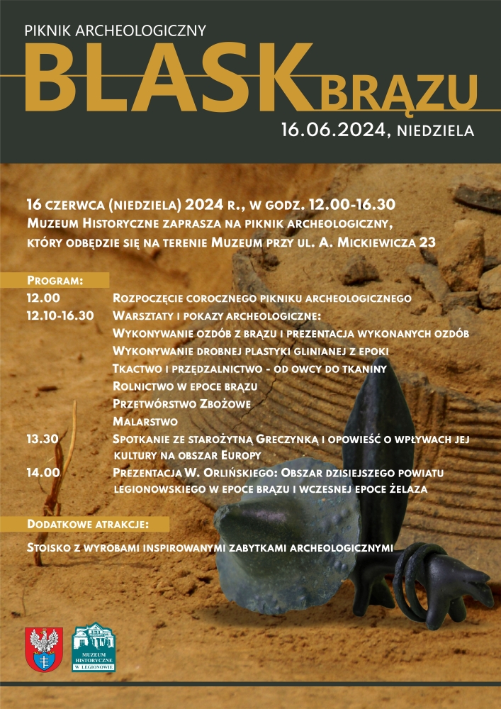 Plakat informujący o pikniku historycznym