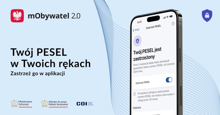 Grafika informująca o możliwości zastrzeżenia PESEL