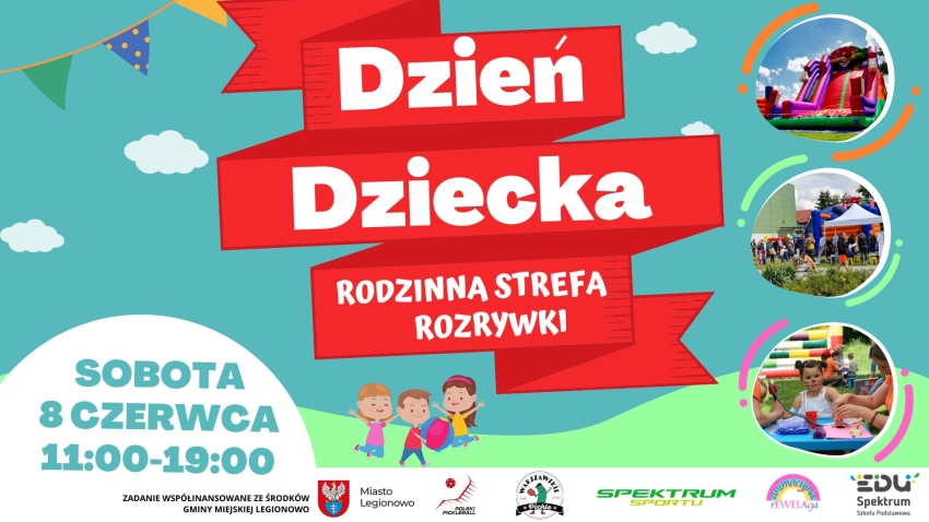Plakat informujący o pikniku rodzinnym