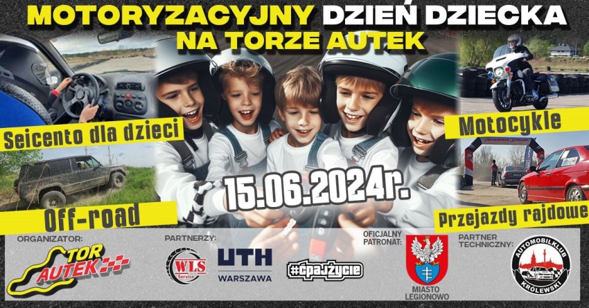 Plakat informujący o pikniku motoryzacyjnym