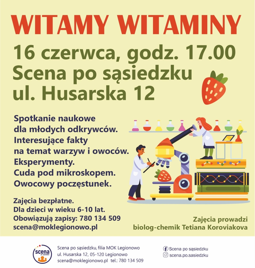 Plakat informujący o spotkaniu dla dzieci
