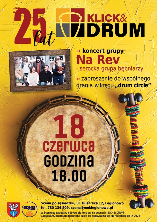 Plakat informujący o koncercie grupy Na Rev