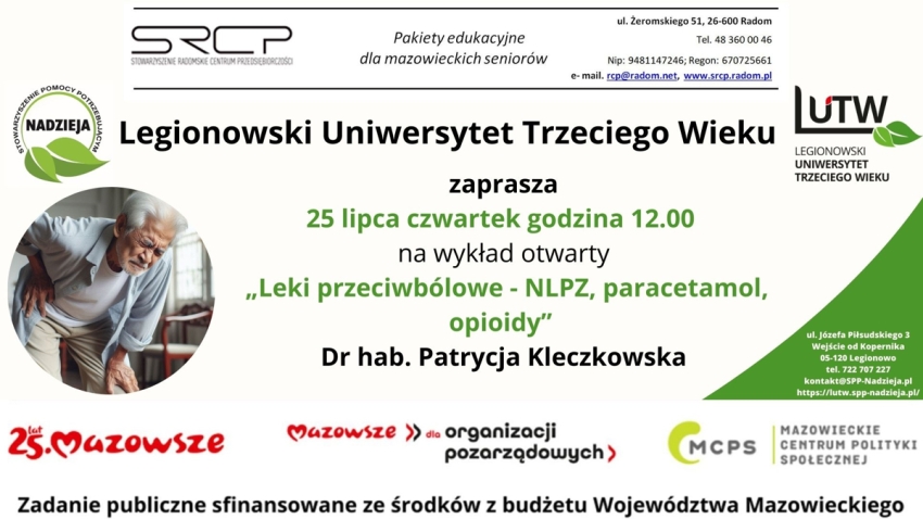 Plakat informujący o wykładzie otwartym
