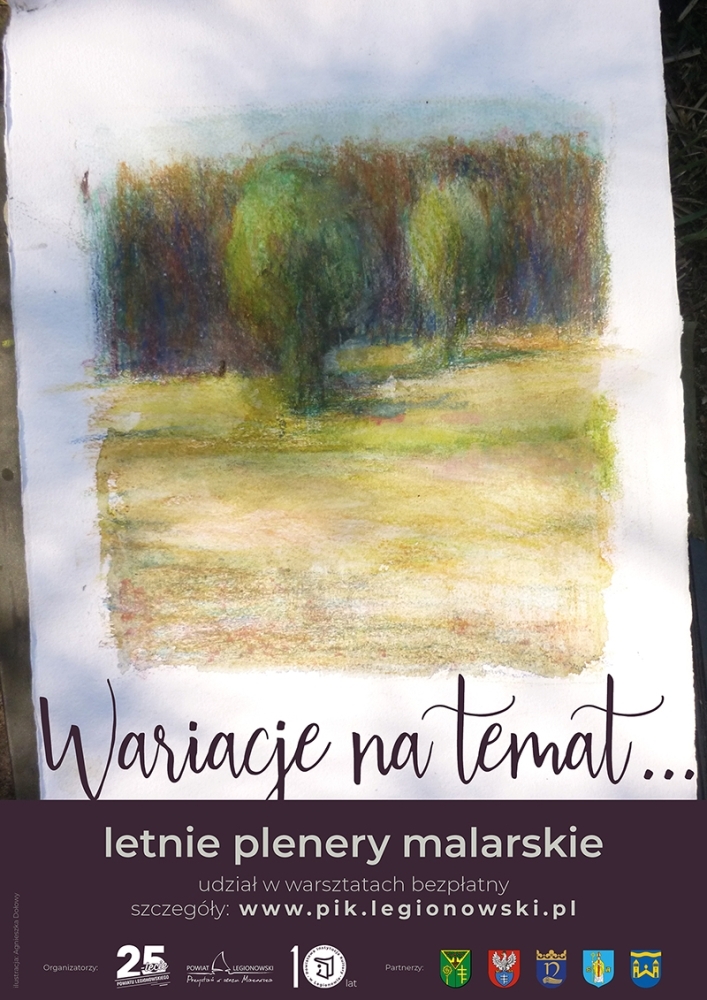 Plakat informujący o plenerach malarskich