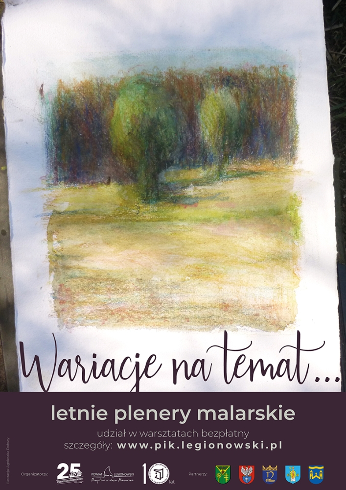 Plakat informujący o plenerach malarskich