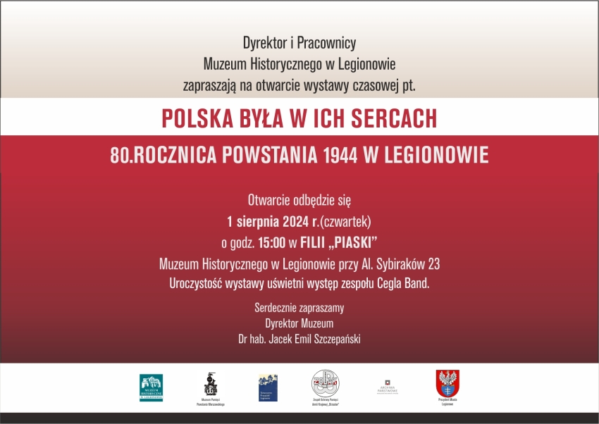 Plakat zapraszający na otwarcie wystawy czasowej