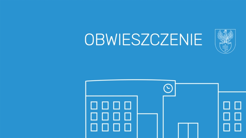 Napis: Obwieszczenie