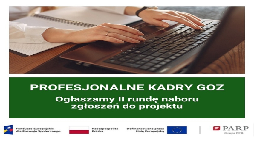 plakat informujący o projekcie dla przedsiębiorców Profesjonalne Kadry GOZ