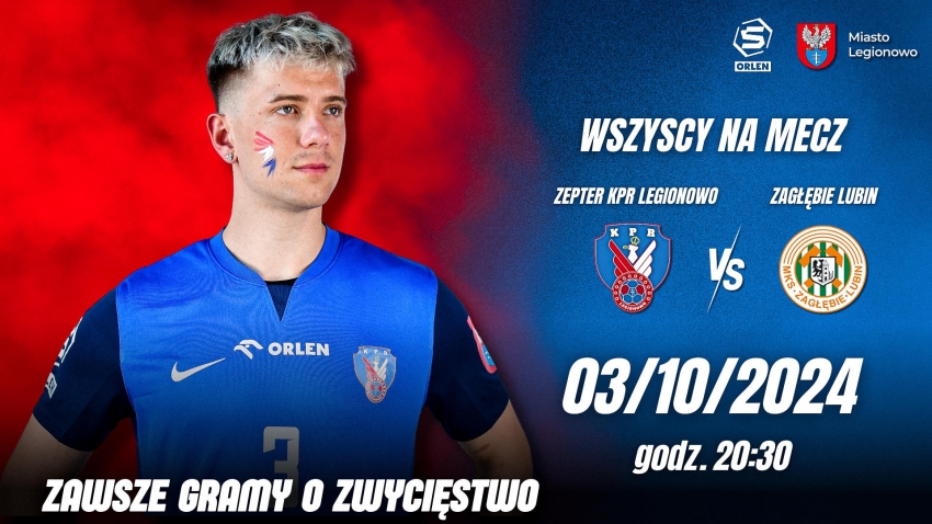 Plakat informujący o meczu piłki ręcznej