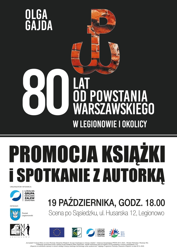 Plakat informujący o promocji książki