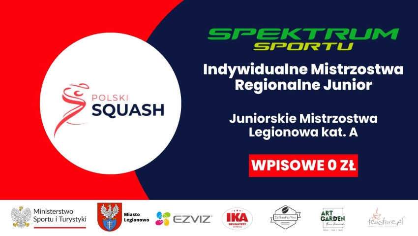 Plakat informujący o Indywidualne Mistrzostwa Regionalne Junior