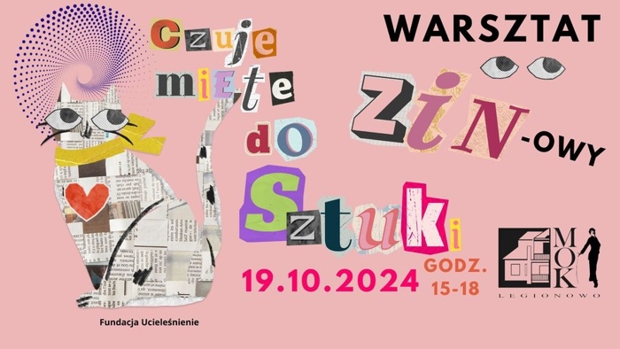 Plakat informujący o warsztacie ZIN-owy - Stwórz swoją opowieść