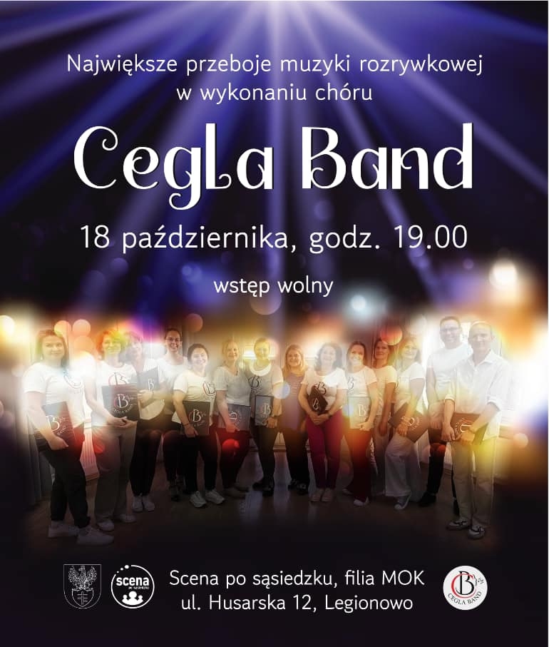 Plakat informujący o koncercie zespołu Cegla Band