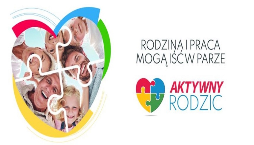 Plakat informujący o akcji aktywny rodzic