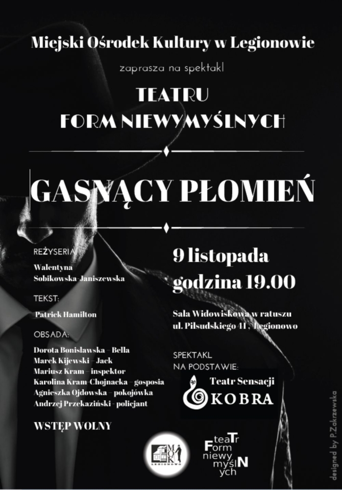 Plakat informujący o spektaklu