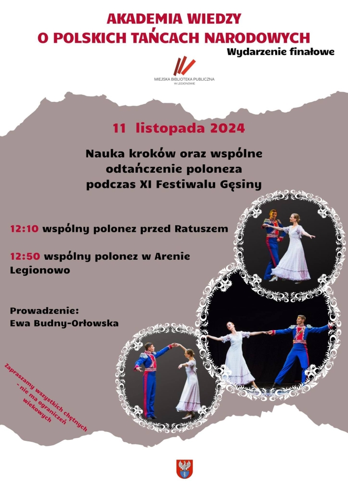 Plakat informujący o wspołnym odtńczeniu poloneza