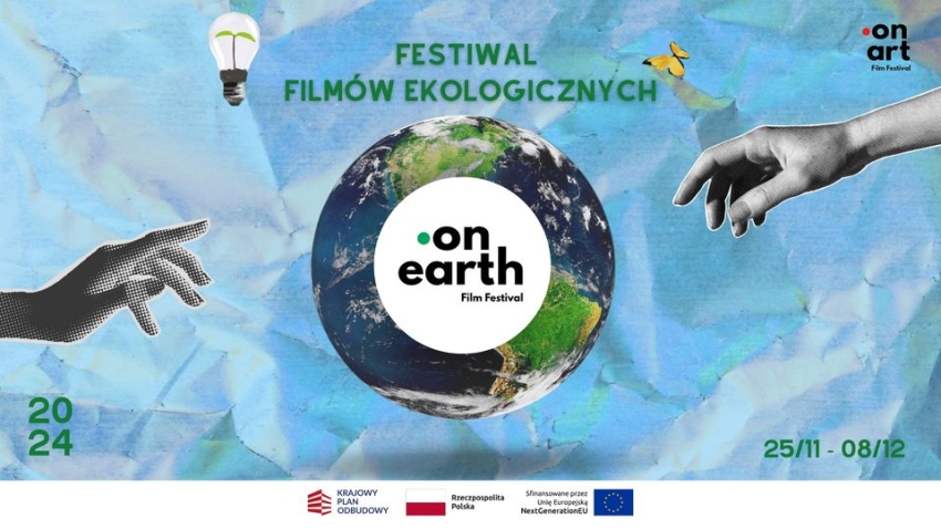 Grafika promująca On Earth - Festiwal Filmów Ekologicznych