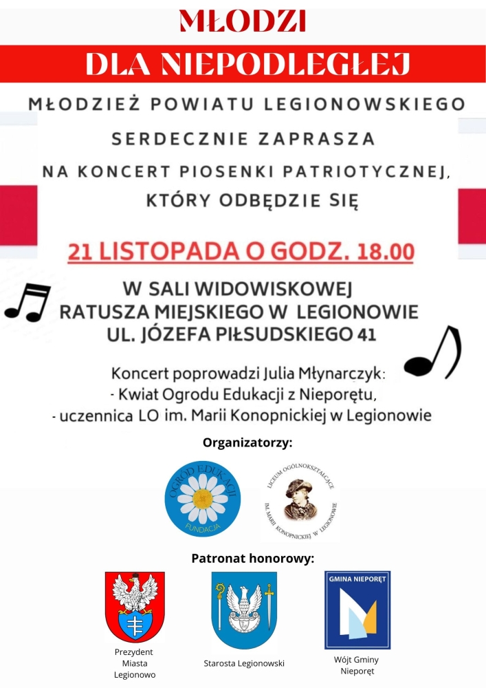 Plakat informujący o koncercie 