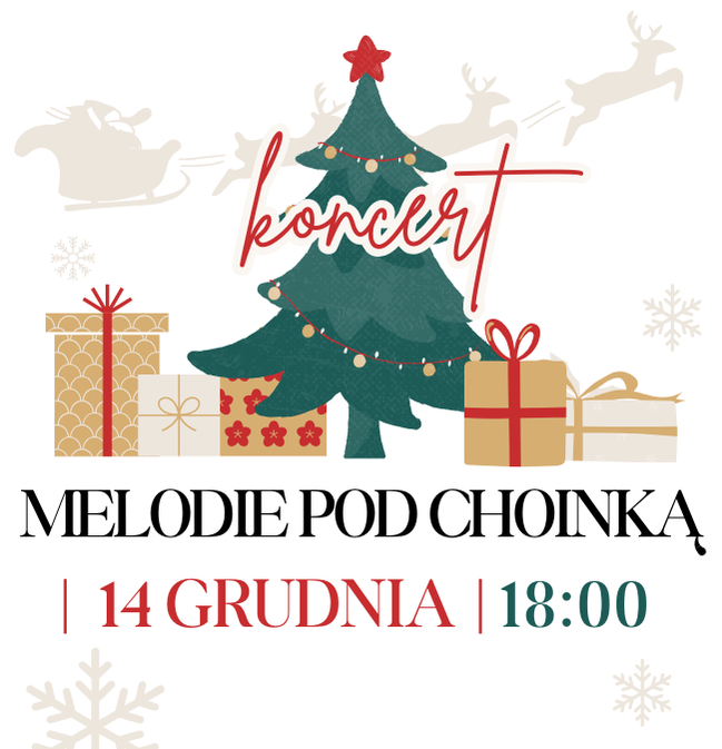 Plakat informujący o koncercie świątecznym