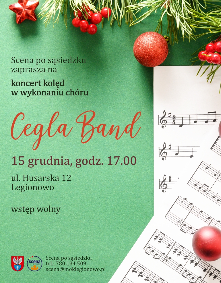 Plakat informujący o koncercie kolęd