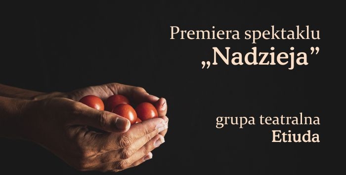 Grafika informująca o premierze spektaklu 