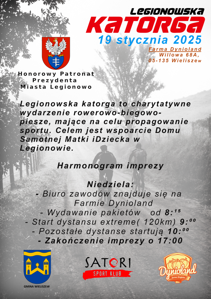 Grafika informująca o Legionowskiej Katordze